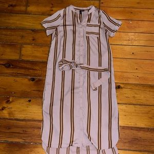 Vero Moda Dress size small, pink, and brown stripes, long tunic style dr…